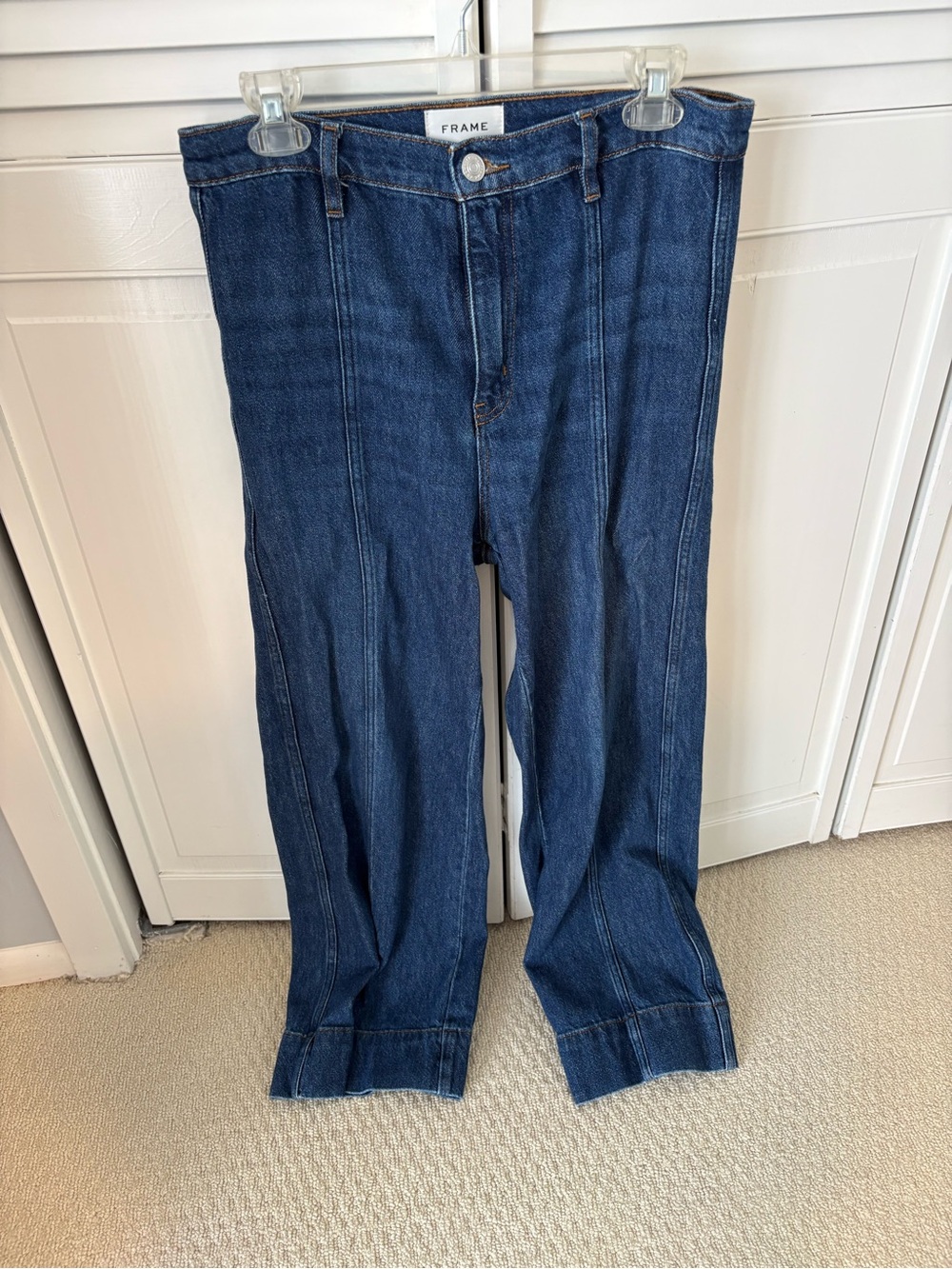 Frame Denim Women's Dark Blue Wide Leg Jeans